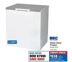KIC - White Chest Freezer Kog215wh