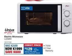 Univa - Electric Microwave U20MW
