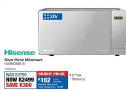 Hisense - Silver Mirror Microwave H20MOMS15