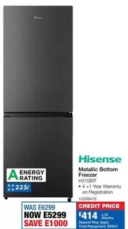 Hisense - Metallic Bottom Freezer H310BIT