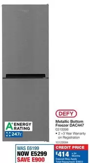 Defy - Metallic Bottom Freezer DAC447 0310096