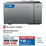Russell Hobbs - Electric Microwave RHEM21LB