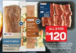 Pick n Pay - Ciabatta Bread and Country Style Soup Mix