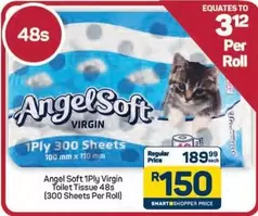 1Ply Virgin Toilet Tissue 48s