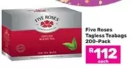 FIVE ROSES - Tagless Teabags
