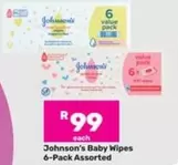 Johnson's - Baby Wipes 6-Pack Assorted