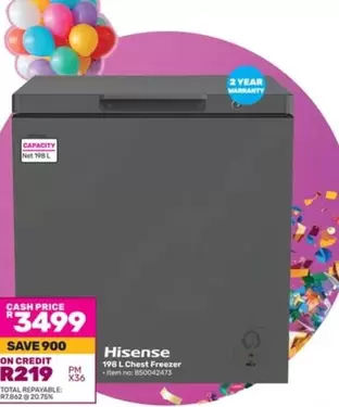 Hisense - 198 L Chest Freezer