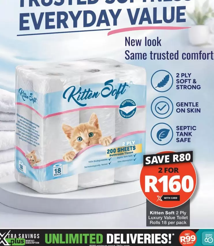 Everyday - Kitten Soft 2 Ply Luxury Toilet Rolls