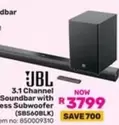 jbl - 3.1 Channel Soundbar with Wireless Subwoofer (SB560BLK)
