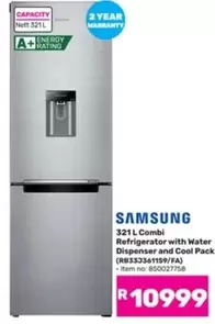Samsung - 321 L Combi Refrigerator with Water Dispenser and Cool Pack (RB33361159/FA)