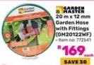 Master - 20 m x 12 mm Garden Hose with Fittings (GM20122WF)