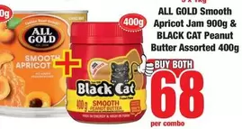 CAT - Smooth Apricot Jam & Black Cat Peanut Butter