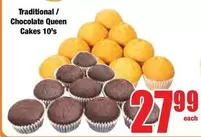 Traditional / Chocolate Queen Cakes 10's