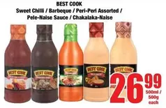 Sweet Chilli / Barbeque / Peri-Peri Assorted / Pele-Naisse Sauce / Chakalaka-Naisse