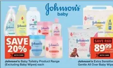 Johnson's - Baby Toiletry Product Range