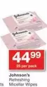Johnson's - Refreshing Micellar Wipes