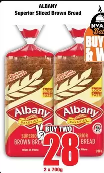 Albany - Superior Sliced Brown Bread