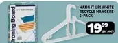 WHITE RECYCLE HANGERS