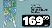 QUALITY STANDARD IRONING BOARD 90x30cm