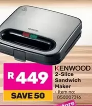 Kenwood - 2-Slice Sandwich Maker