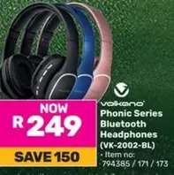 Volkano - Phonic Series Bluetooth Headphones (VK-2002-BL)