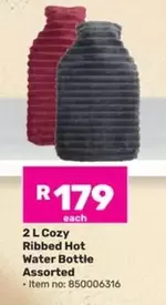 2 L Cozy Ribbed Hot Water Bottle