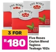 FIVE ROSES - Ceylon Blend Tagless Teabags 102s