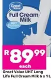 Great Value - Full Cream Milk