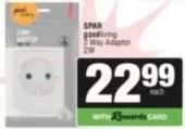 Spar - 2 Way Adaptor 2W