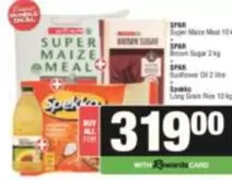 Spar - Super Maize Meal, Brown Sugar, Sunflower Oil, Long Grain Rice