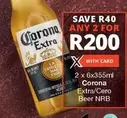 Corona -  Extra/Cero Beer NRB