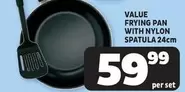 Pan - FRYING PAN WITH NYLON SPATULA 24cm