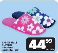 LADIES' MULE SLIPPERS