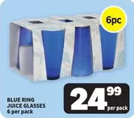 BLUE RING JUICE GLASSES
