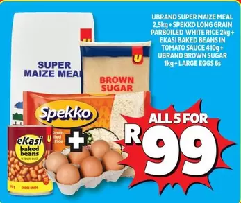 Spekko - SUPER MAIZE MEAL, LONG GRAIN PARBOILED WHITE RICE, EKASI BAKED BEANS IN TOMATO SAUCE, BROWN SUGAR, LARGE EGGS
