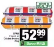 Spar - French or Chicken Polony