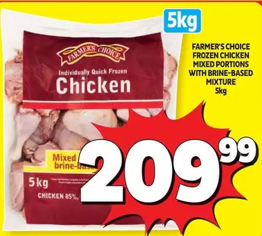 Farmer's Choice - FROZEN CHICKEN MIXED PORTIONS WITH BRINE-BASED MIXTURE