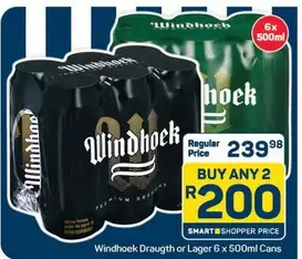 Windhoek - Draught or Lager