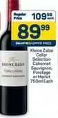 Kleine Zalze - Cellar Selection Cabernet Sauvignon, Pinotage or Merlot