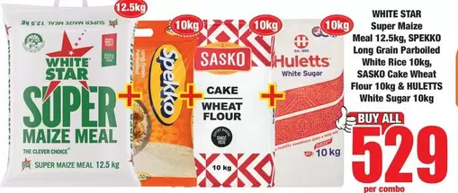 Spekko - Super Maize Meal, Long Grain Parboiled White Rice, Cake Wheat Flour & White Sugar