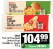 Spar - Full Fat Processed Cheese Slices