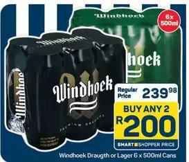 Windhoek - Draught or Lager