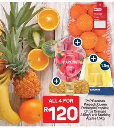 PnP Bananas, Queen Pineapple, Citrus Oranges, 2.5kg V and Starking Apples 1.5kg