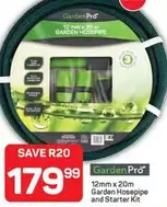 12mm x 20m Garden Hosepipe and Starter Kit