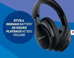 360mah Battery 30 Hours Playback At 50% Volume