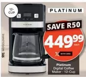 Platinum - Digital Coffee Maker 12-Cup