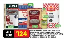 SASKO - PARBOILED RICE + SUPER WHITE MAIZE MEAL + CAKE WHEAT FLOUR + WHITE SUGAR + PURE COOKING OIL