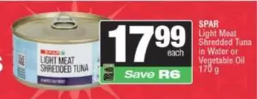 Spar - Light Meat Shredded Tuna