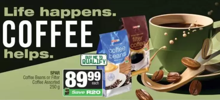 Spar - Coffee Beans or Filter Coffee Assorted