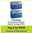 FIVE ROSES - Strong African Blend Tagless Teabags 200's